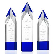 Coventry Blue  Obelisk Crystal Award - Awards and Trophies