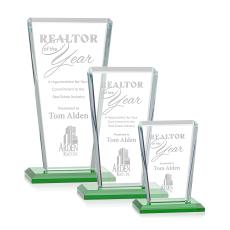Chatham Green  Rectangle Crystal Award - Awards and Trophies