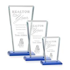 Chatham Blue Rectangle Crystal Award - Awards and Trophies