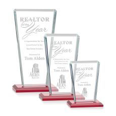 Chatham Red Rectangle Crystal Award - Awards and Trophies