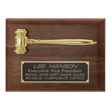 Gavel Plaque - Walnut - Awards and Trophies