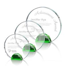 Maplin Green  Circle Crystal Award - Diamond Awards