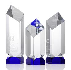 Achilles Tower Blue Towers Crystal Award - Diamond Awards