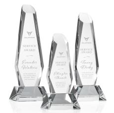 Rawlinson Clear  on Base Obelisk Crystal Award - Awards and Trophies