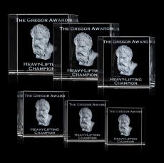 Granby Cube Square / Cube 3D Crystal Award - Desktop Awards