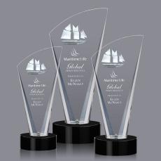 Brampton 3D Black Peaks Crystal Award - Awards and Trophies