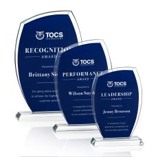 Nautilus Blue Unique Crystal Award - Crystal Awards