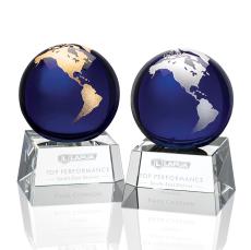Blythwood Blue Globe Crystal Award - Awards and Trophies