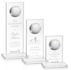 Sarnia Golf Clear Rectangle Crystal Award - Awards and Trophies