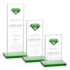 Bayview Gemstone Emerald Towers Crystal Award - Diamond Awards