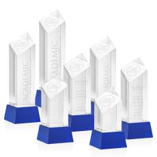 Barone Blue on Base Towers Crystal Award - Diamond Awards