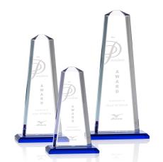 Pinnacle Blue Towers Crystal Award - Awards and Trophies