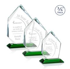 Deerhurst Ice Peak Green Peaks Crystal Award - Crystal Awards