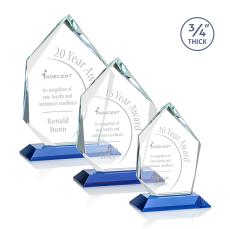 Deerhurst Ice Peak Sky Blue Peaks Crystal Award - Awards and Trophies