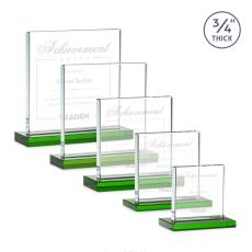 Terra Green Square / Cube Crystal Award - Desktop Awards