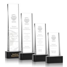 Milnerton Black on Base Towers Crystal Award - Crystal Awards