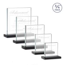Terra Black  Square / Cube Crystal Award - Awards and Trophies
