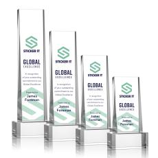 Milnerton Full Color Clear on Base Towers Crystal Award - Awards and Trophies
