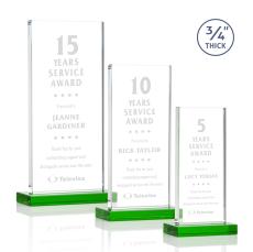 Arizona Green  Rectangle Crystal Award - Awards and Trophies