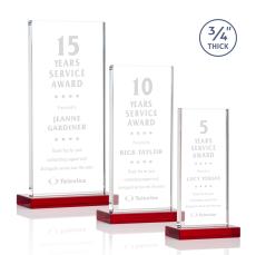 Arizona Red  Rectangle Crystal Award - Awards and Trophies