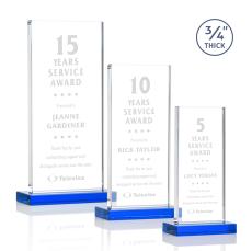 Arizona Sky Blue Rectangle Crystal Award - Awards and Trophies