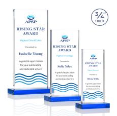 Arizona Full Color Sky Blue Rectangle Crystal Award - Awards and Trophies