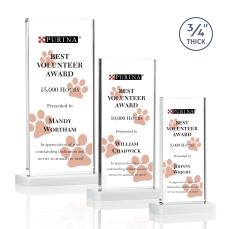 Arizona Full Color White Rectangle Crystal Award - Awards and Trophies