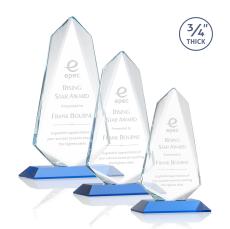 Sheridan Sky Blue  Unique Crystal Award - Crystal Awards