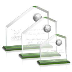 Andover Golf Green  Peaks Crystal Award - Golf Awards