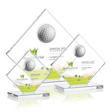 Barrick Golf Full Color Clear Diamond Crystal Award - Diamond Awards