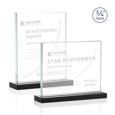 Manhattan Black  Rectangle Crystal Award - Crystal Awards