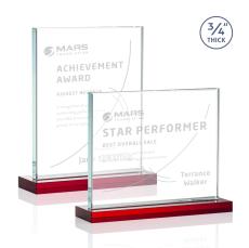 Manhattan Red Rectangle Crystal Award - Awards and Trophies