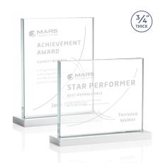Manhattan White  Rectangle Crystal Award - Awards and Trophies