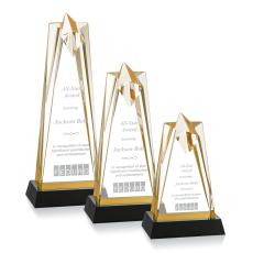 Rosina Gold On Base Star Acrylic Award - Awards and Trophies