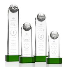 Dunbar Golf Green on Base Towers Crystal Award - Golf Awards