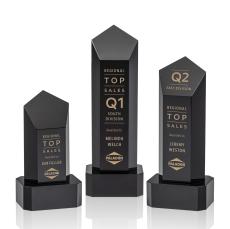 Jolanda Black/Black  on Base Towers Crystal Award - Crystal Awards