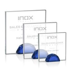 Entwhistle Blue Square / Cube Crystal Award - Diamond Awards