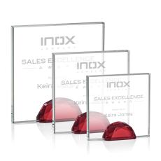 Entwhistle Red Square / Cube Crystal Award - Diamond Awards