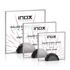 Entwhistle Full Color Black Square / Cube Crystal Award - Diamond Awards