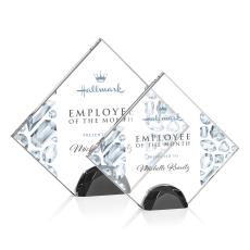 Deerfield Full Color Black  Diamond Crystal Award - Diamond Awards