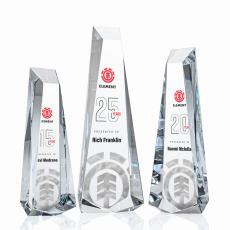 Rustern Full Color Obelisk Crystal Award - Full Color Imprint