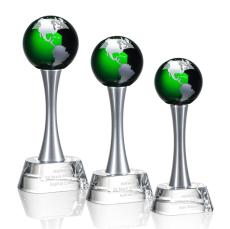 Willshire Green  Globe Crystal Award - Crystal Awards