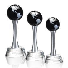 Willshire Black Globe Crystal Award - Awards and Trophies