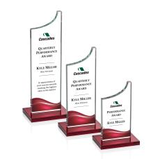 Eden Full Color Red Peaks Crystal Award - Crystal Awards