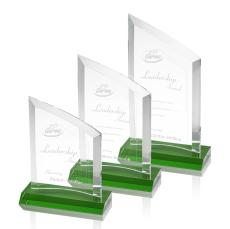 Templar Green  Peaks Crystal Award - Crystal Awards