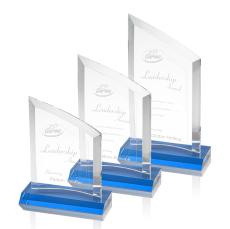 Templar Sky Blue Peaks Crystal Award - Awards and Trophies