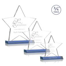 Chippendale Blue Star Crystal Award - Crystal Awards
