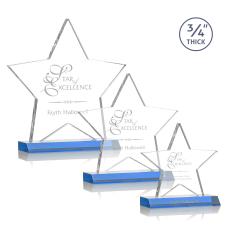 Chippendale Sky Blue Star Crystal Award - Awards and Trophies
