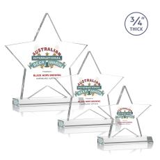 Chippendale Full Color Clear Star Crystal Award - Awards and Trophies