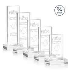Hathaway Clear Rectangle Crystal Award - Awards and Trophies
